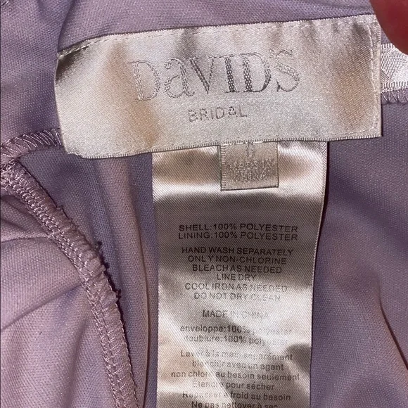 David's Bridal Elegant Lavender Dress - Picture 10 of 11